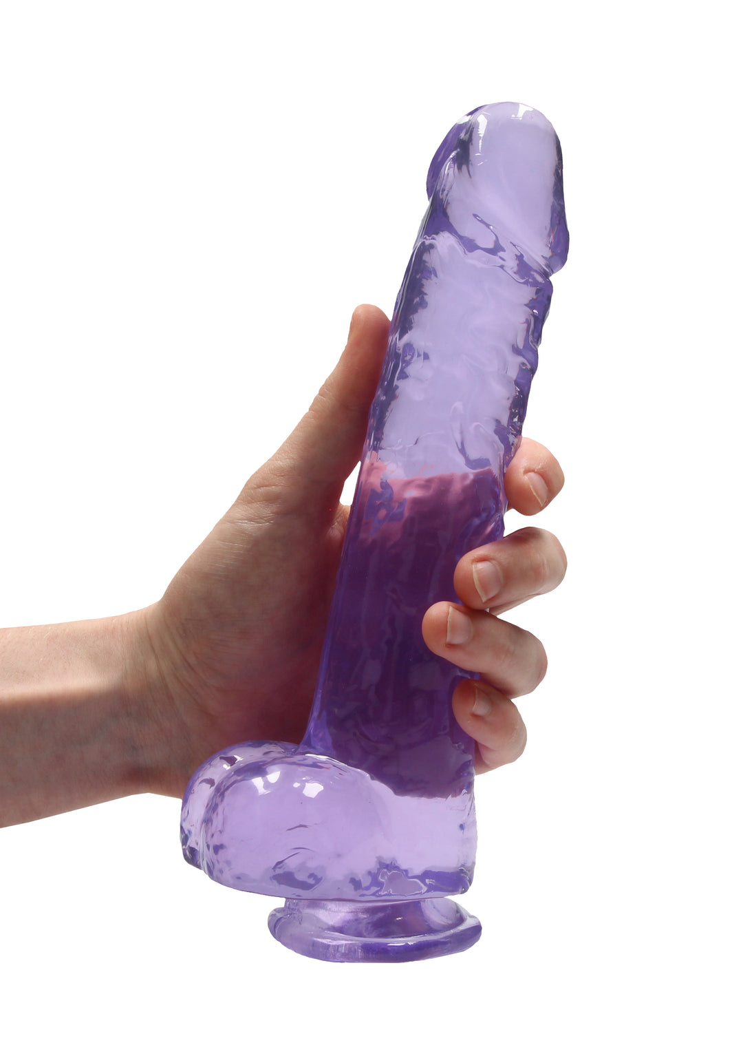 9 Inch Realistic Dildo With Balls - Purple