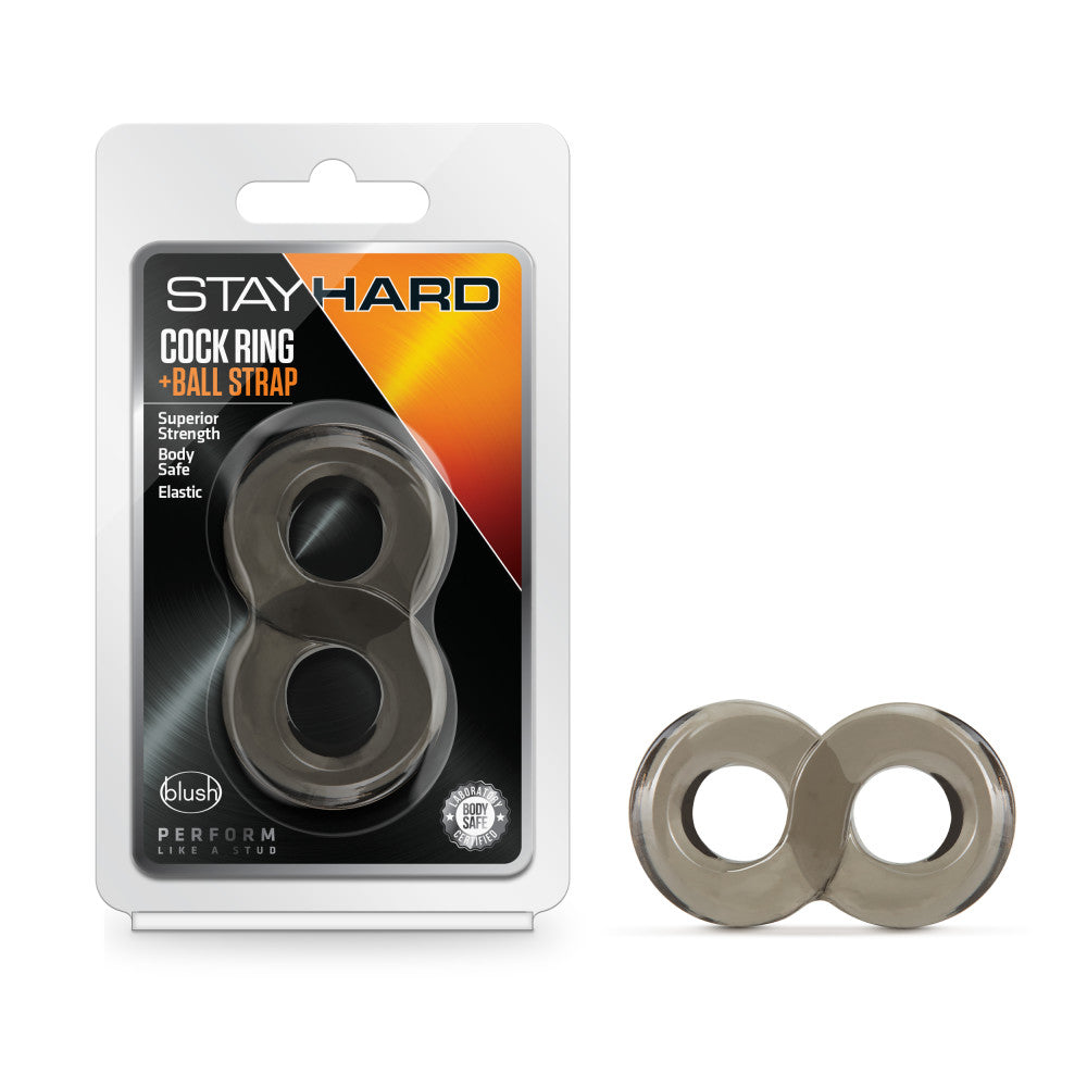 Stay Hard - Cock Ring and Ball Strap - Black