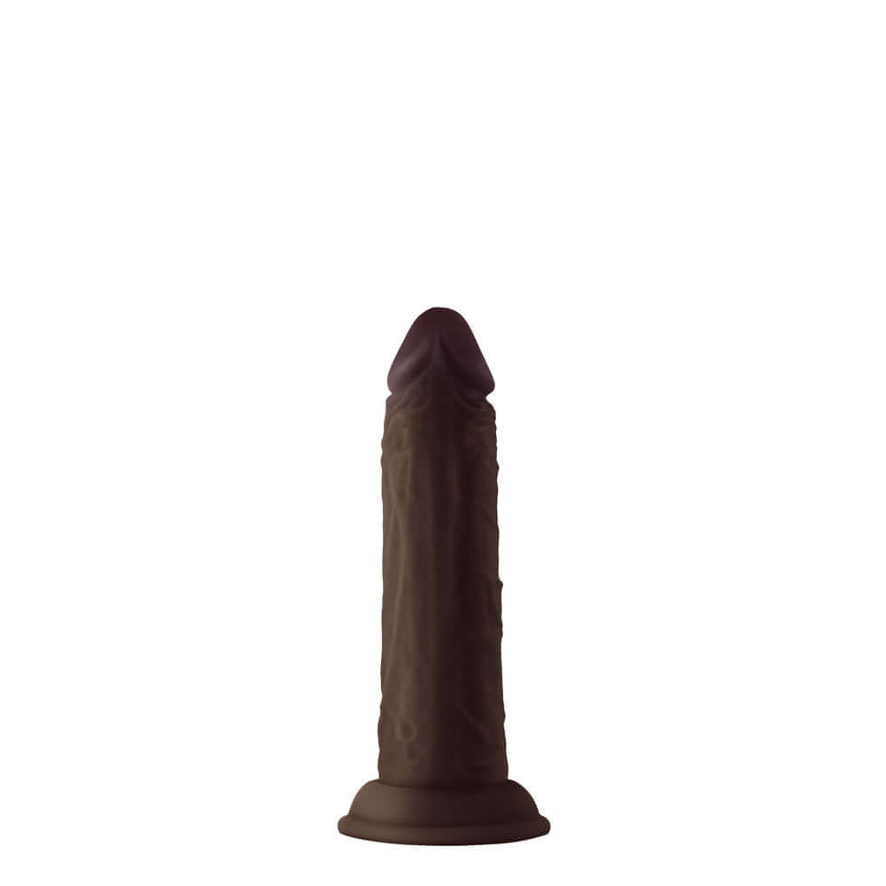 Shaft - Model J 5.5 Inch Liquid Silicone Dong - Mahogany