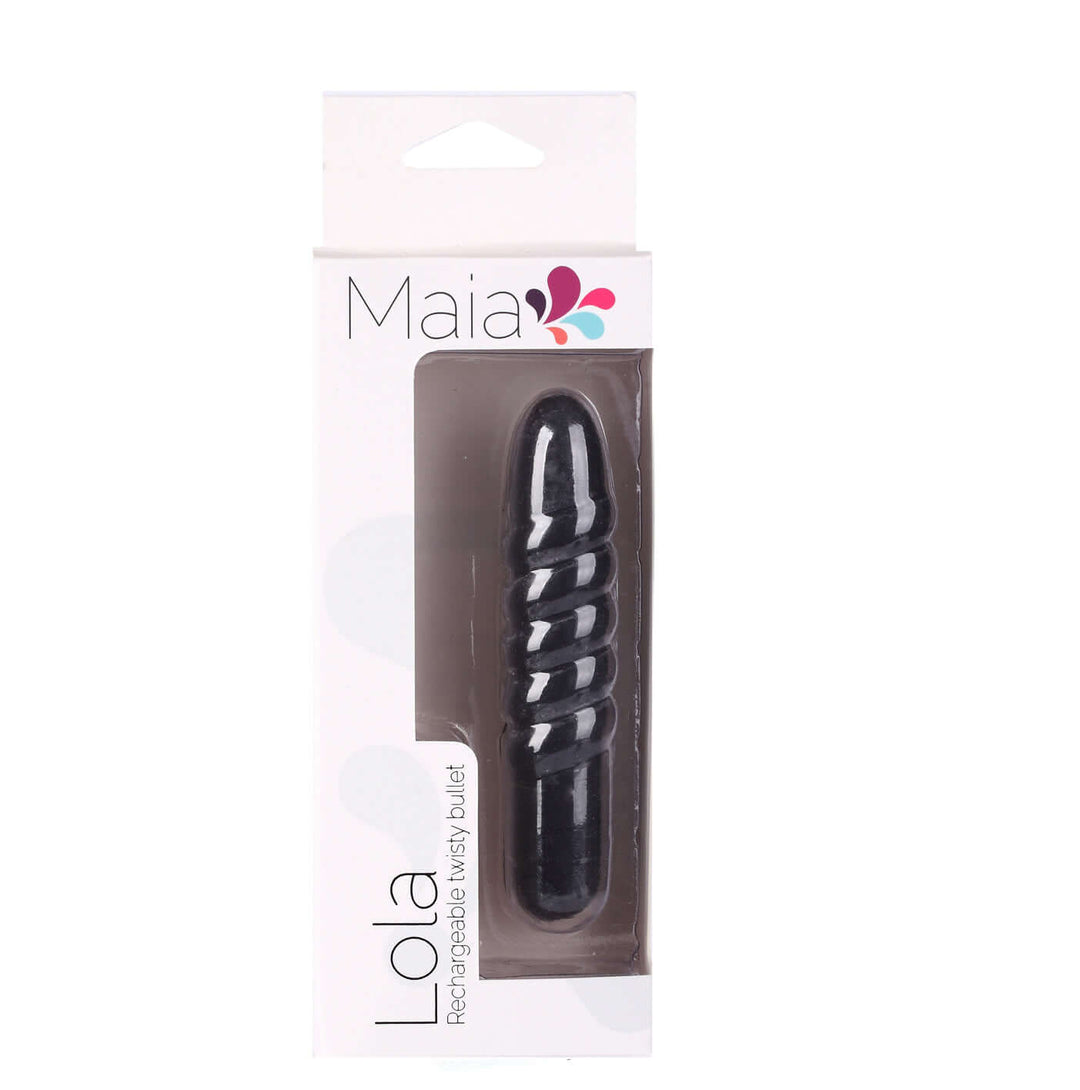 Lola 10 Function Vibrating Twisty Bullet - Black