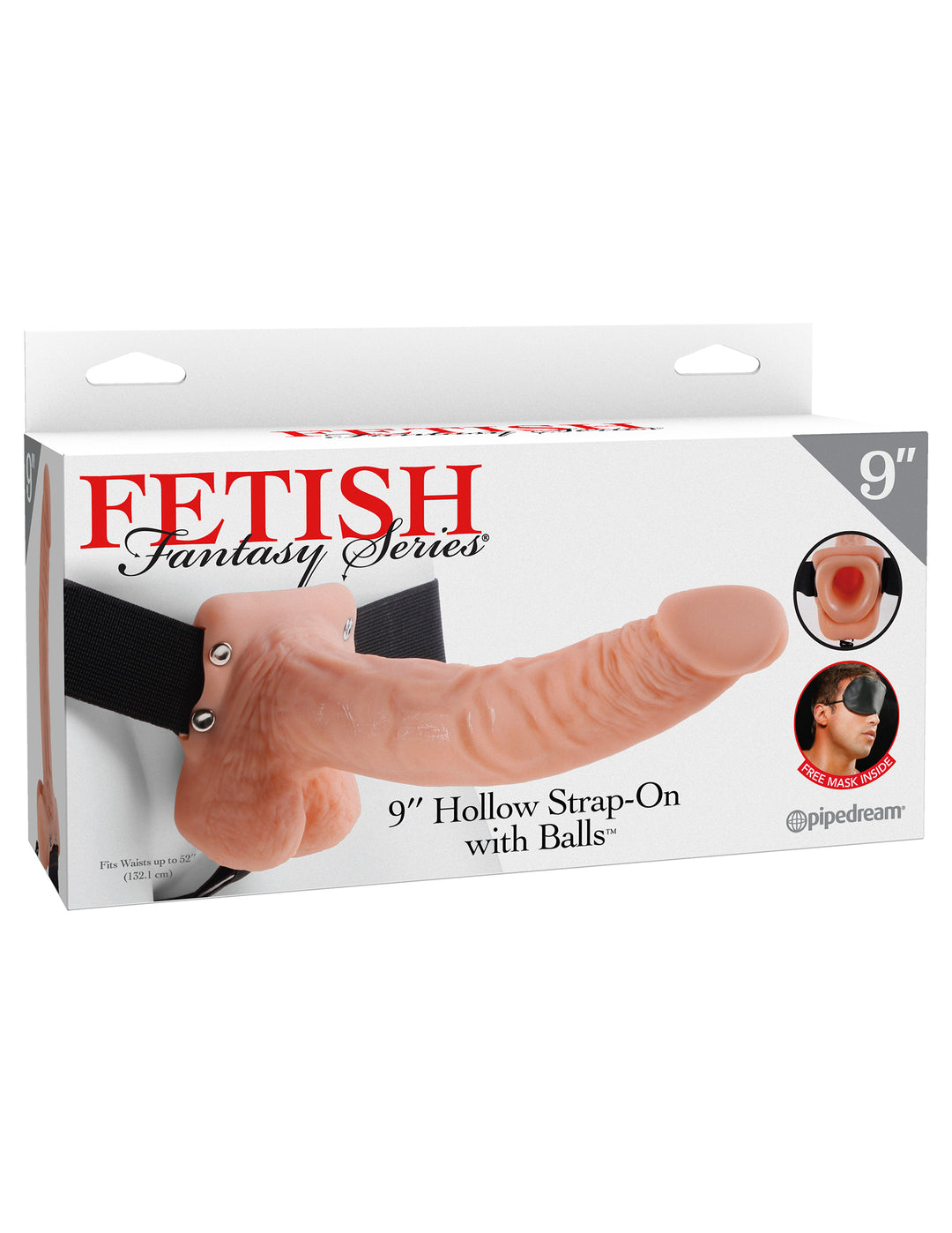 Fetish Fantasy Series 9 Inch Hollow Strap-on With  Balls - Flesh