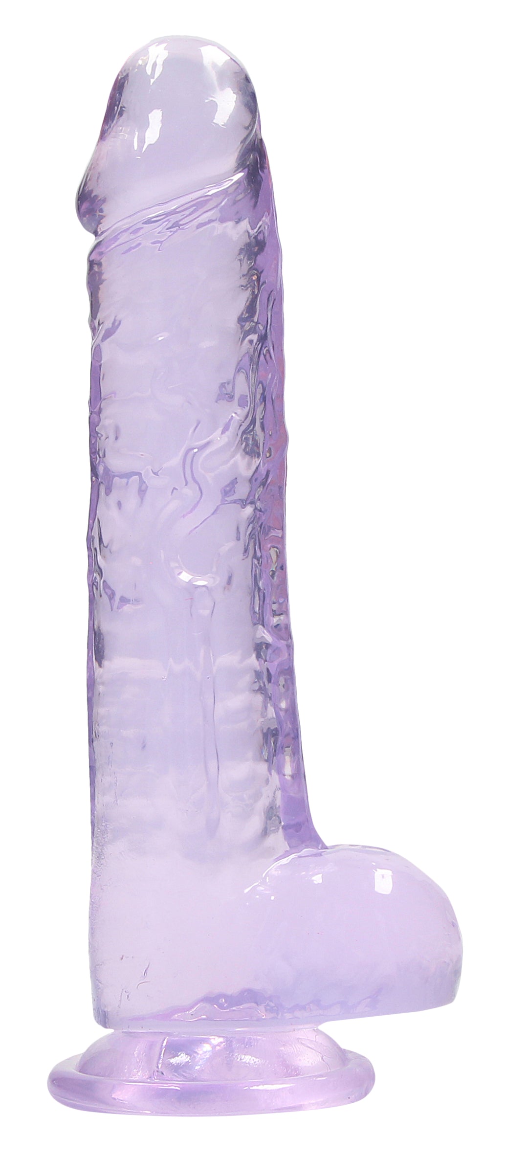 8 Inch Realistic Dildo With Balls - Purple