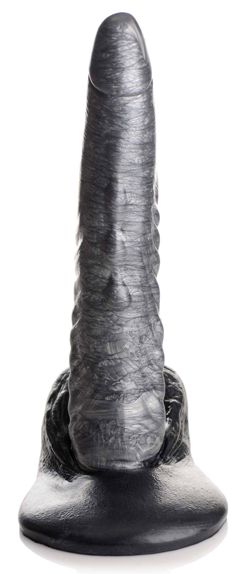 The Gargoyle Rock Hard Silicone Dildo -  Silver