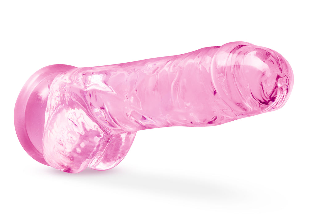 Naturally Yours - 8 Inch Crystalline Dildo - Rose