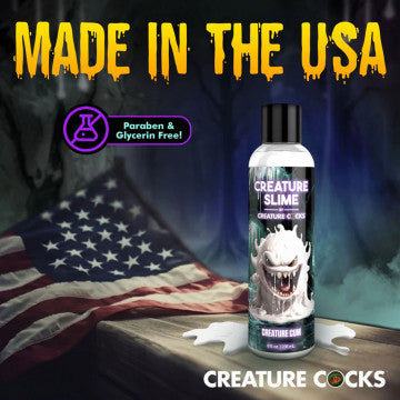 8oz Creature Slime Creature Cum Unscented Jizz  - Lubricant - Clear