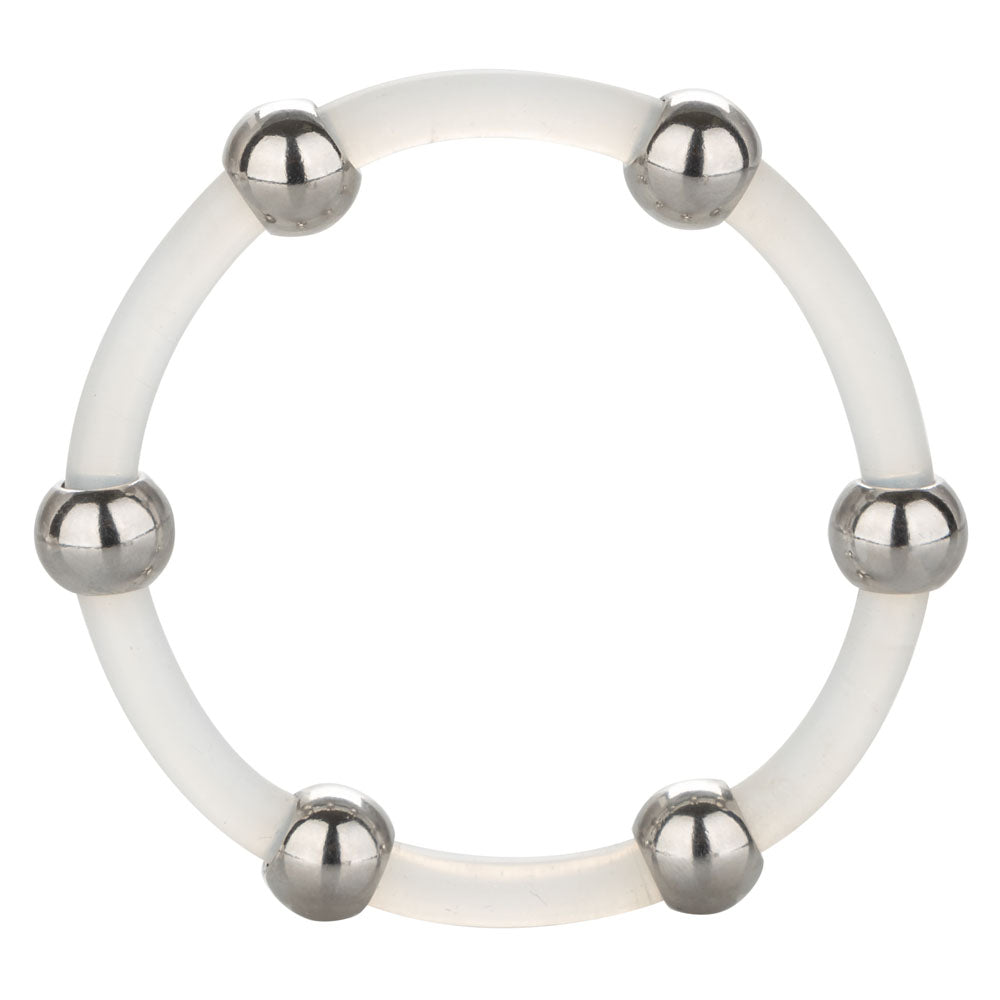 Steel Beaded Silicone Ring - X-Large