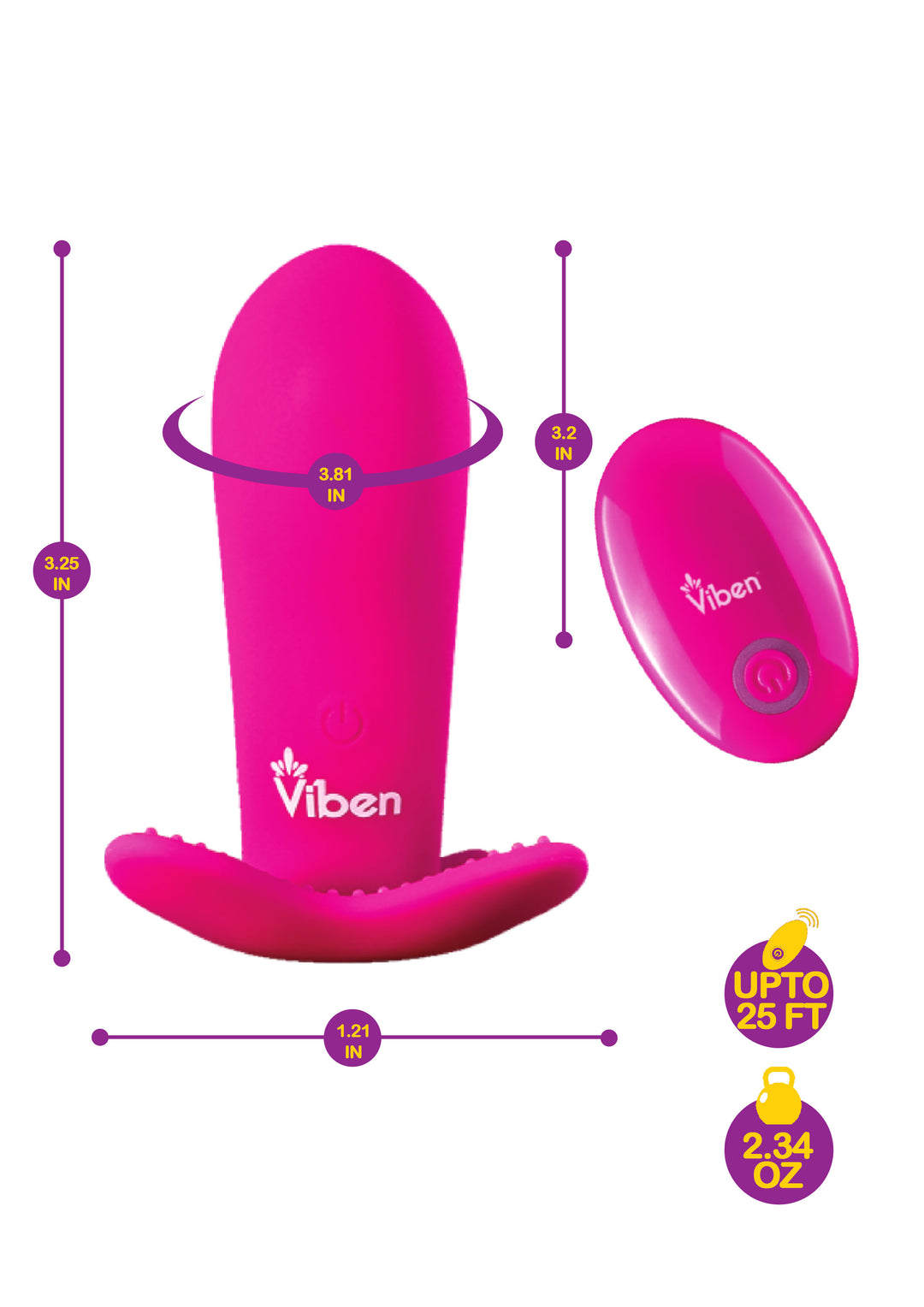 Intrigue - Hot Pink - Remote Control 10-Function Panty Vibe