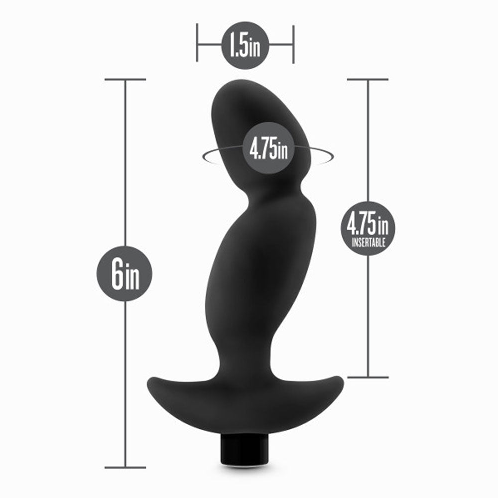 Anal Adventures - Platinum - Silicone Vibrating  Prostate Massager 04 -Black