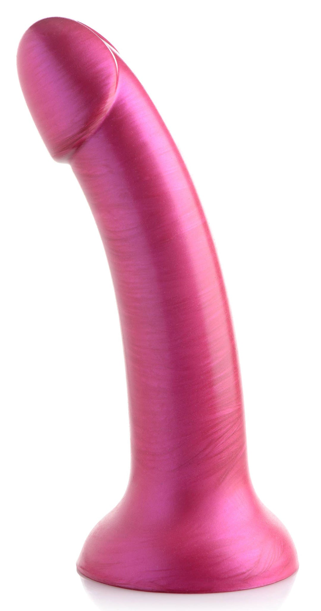 G-Tastic 7 Inch Metallic Silicone Dildo - Pink