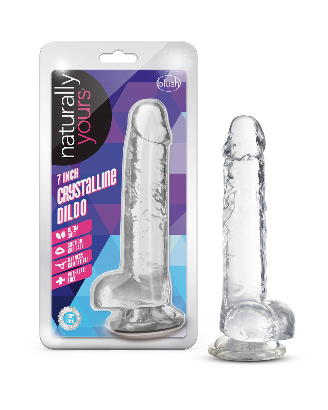 Naturally Yours - 7 Inch Crystalline Dildo -  Diamond