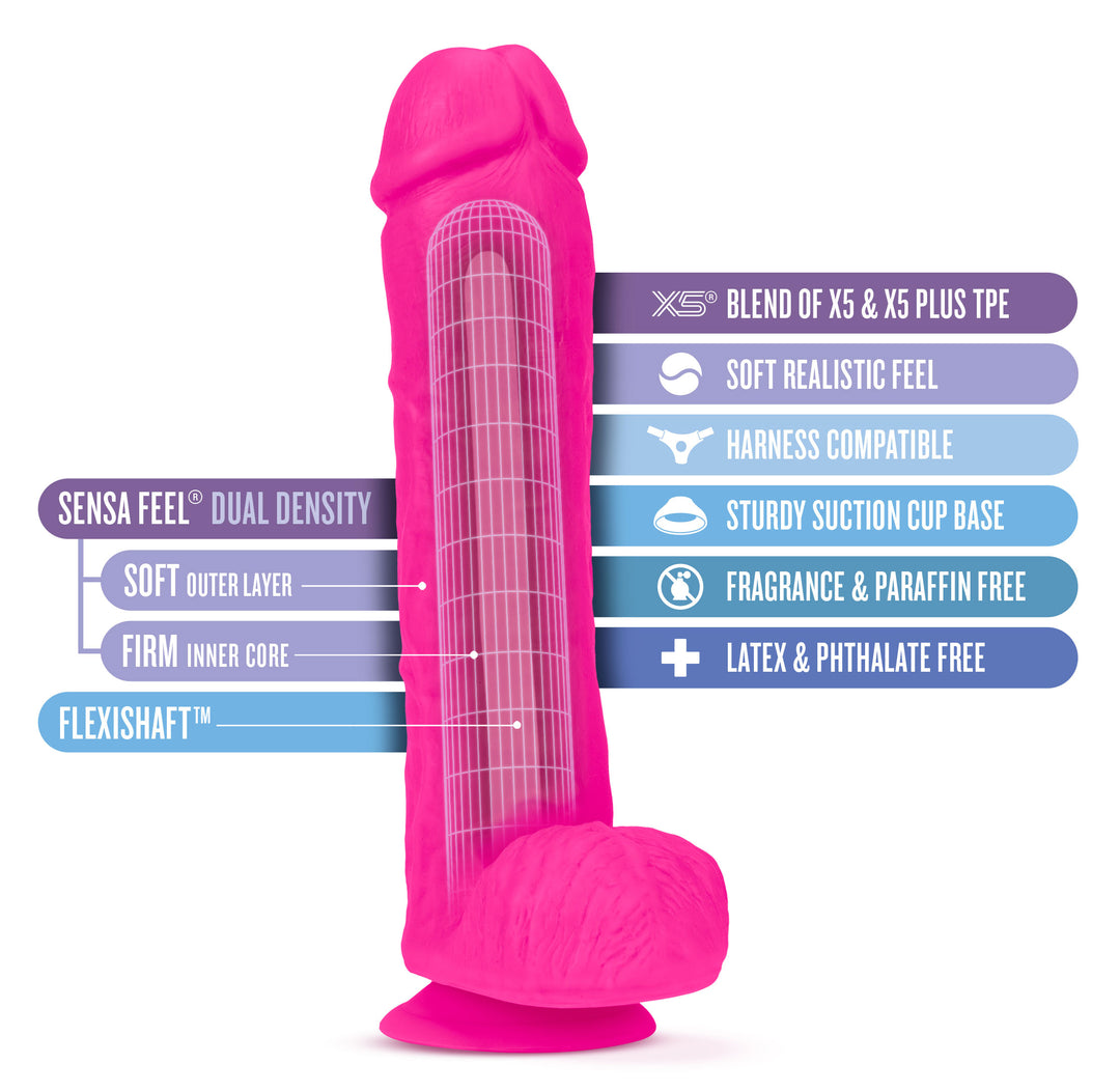 Au Naturel - Bold - Big John - 11 Inch Dildo -  Pink