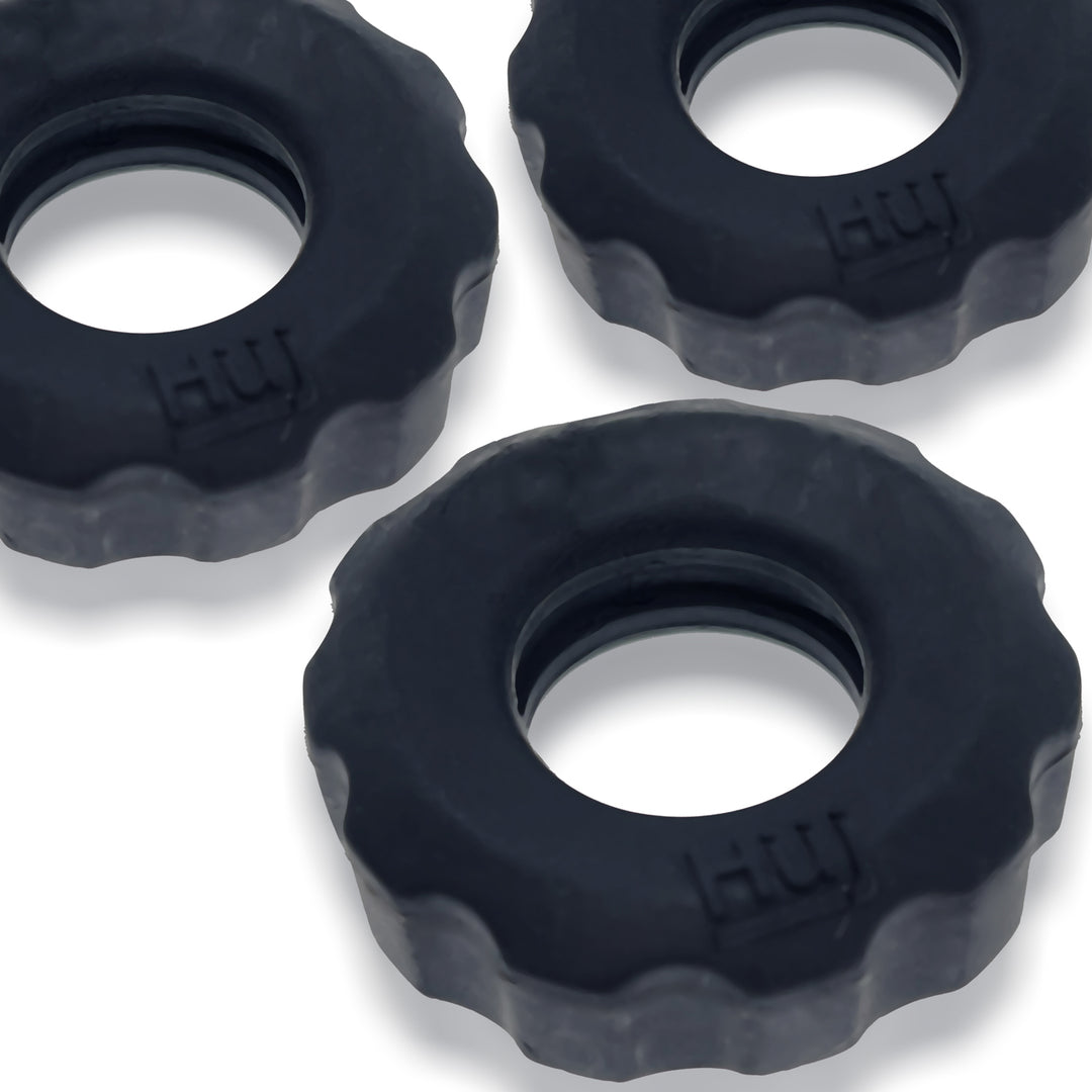 Super Huj - 3-Pack Cockrings - Tar Ice