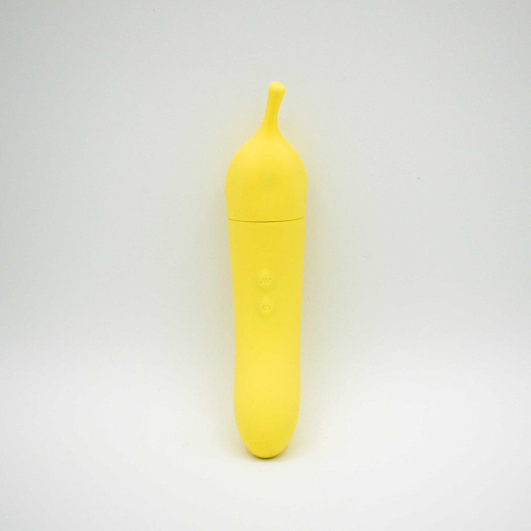 Banana Cream Air Pulse and G-Spot Vibrator -  Yellow