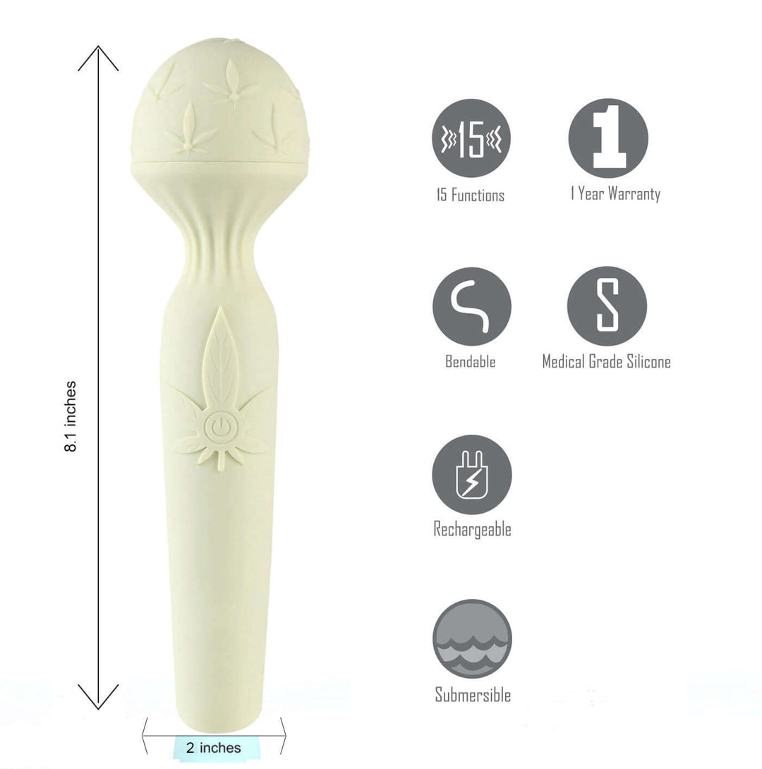 Marlie 15-Function Rechargeable Bendable Wand