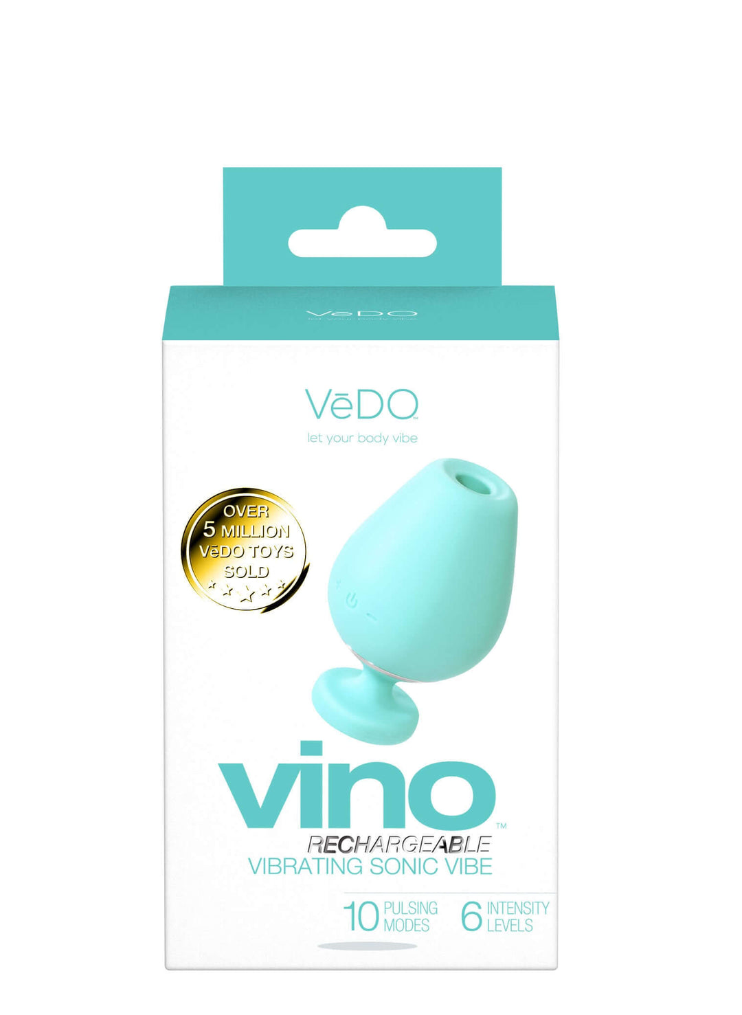 Vino Rechargeable Vibrating Sonic Vibe - Turquoise