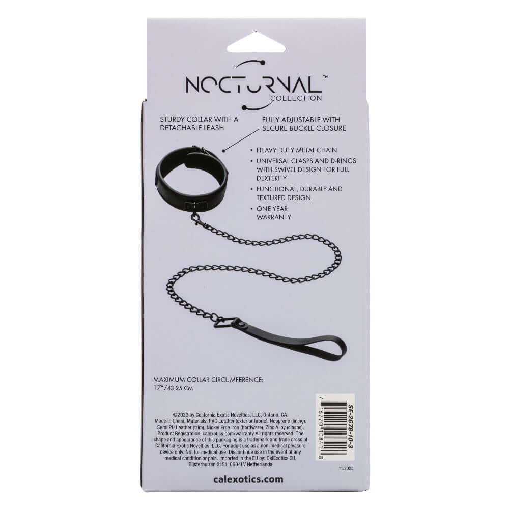 Nocturnal Collection  Collar and Leash - Black