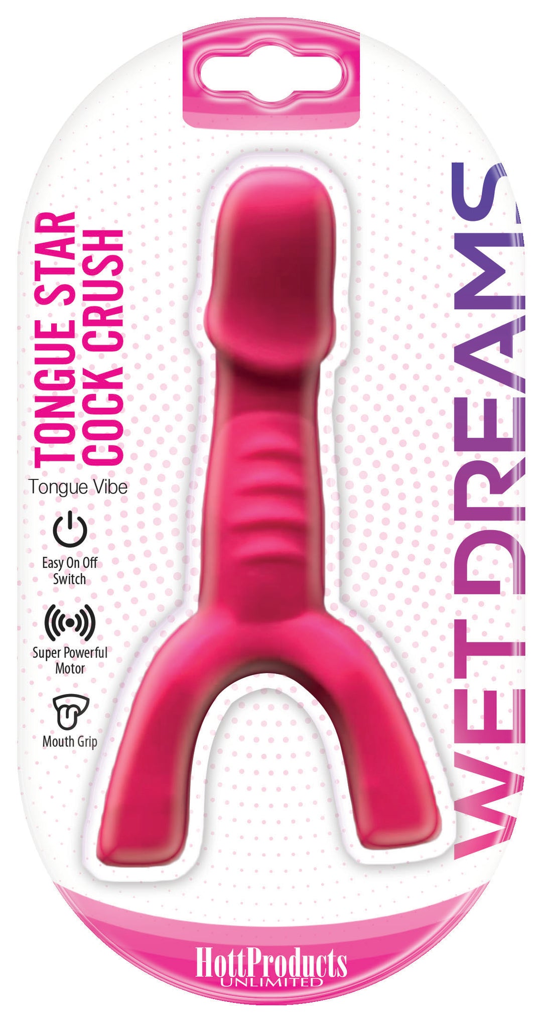 Tongue Star Cock Crush Tongue Vibe With Penis Super Powerful Motor - Pink