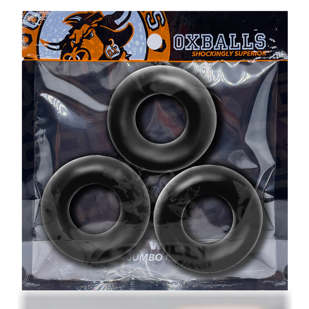 Fat Willy 3-Pack Jumbo C-Rings - Black