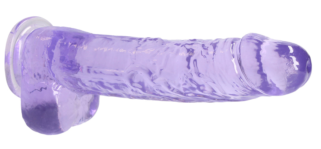 9 Inch Realistic Dildo With Balls - Purple